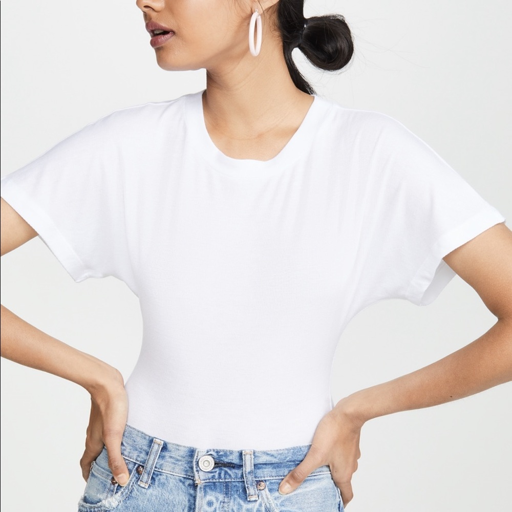 Only Hearts white bodysuit with dolman sleeves